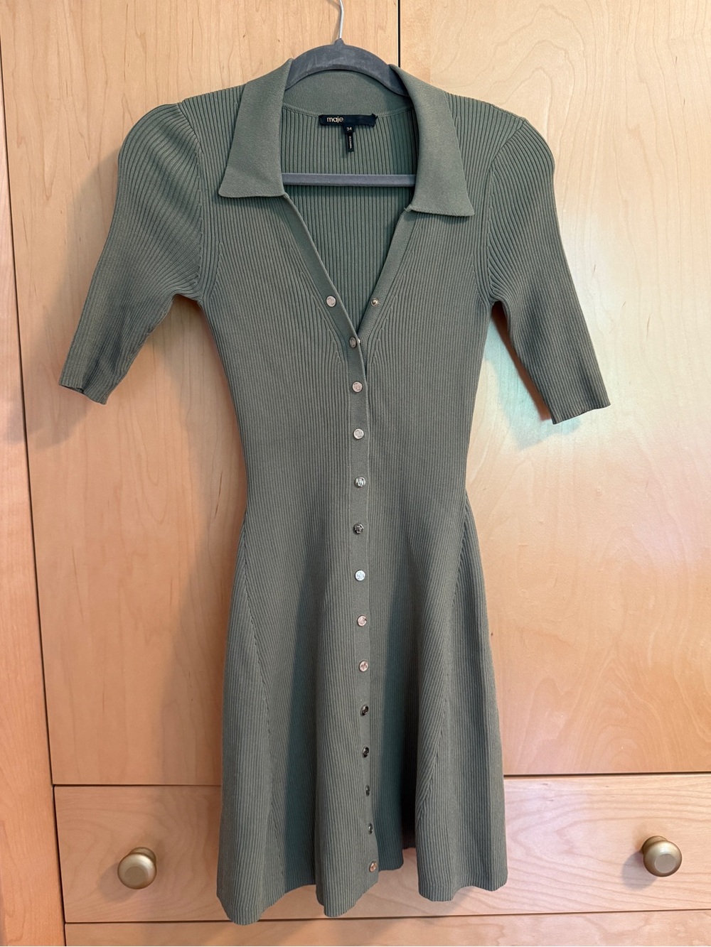 Maje Rimose Ribbed Dress - Picture 5 of 10